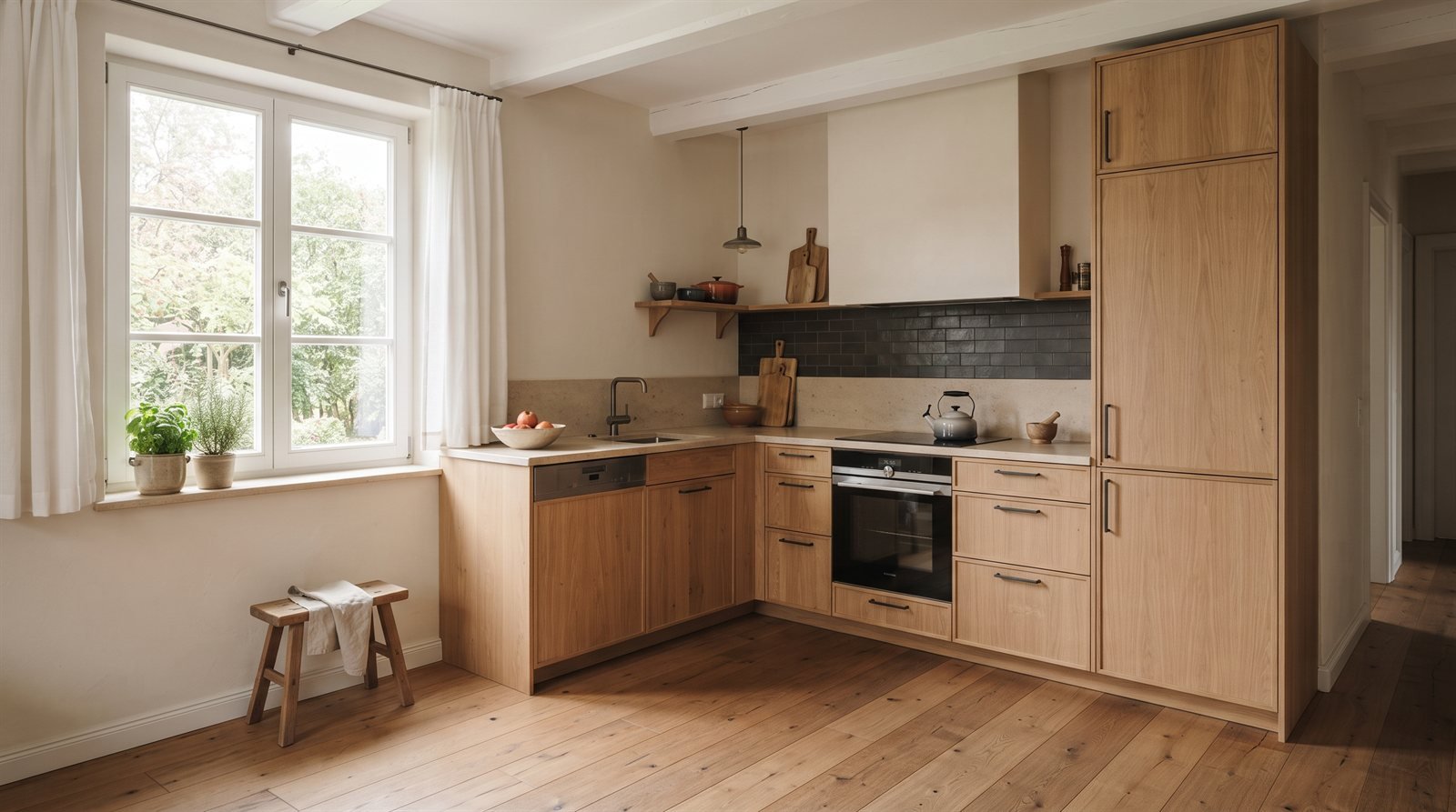 Neue Küchenzeile im Altbau